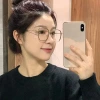 Korean sweet new style myopia glasses in stock, high appearance level anti-blue light student no-makeup glasses, frosted frame flat light glasses Application Scenario